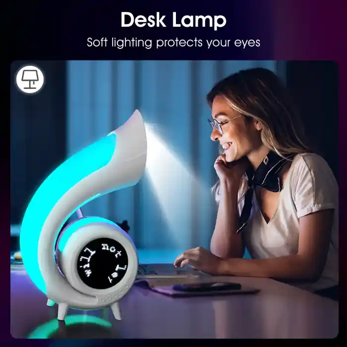 XM-G69 Design Functional Speakers Wireless Bluetooth Alarm Clock Speaker With Lamp LED Light